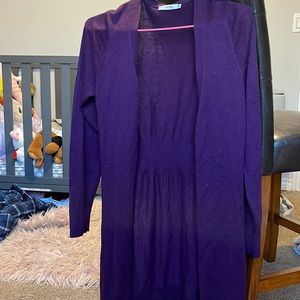 Purple cardigan